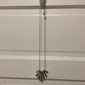 Long silver necklace